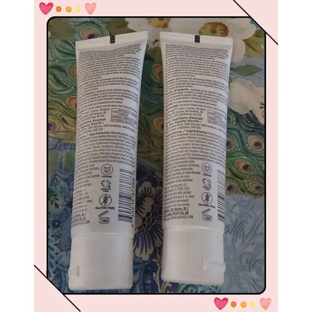 Lot of (2) New/Sealed Briogeo Scalp Revival Charcoal + Coconut Oil Shampoo~